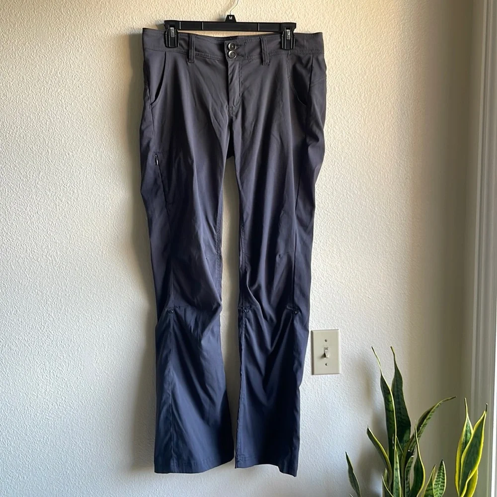 Prana Halle II Pant Convertible Roll Up Outdoor Utility Hiking Coal Gray 14 - Picture 9 of 13